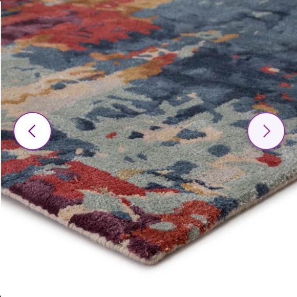 Abstract Multicolor Area Rug - Picture 3 of 5
